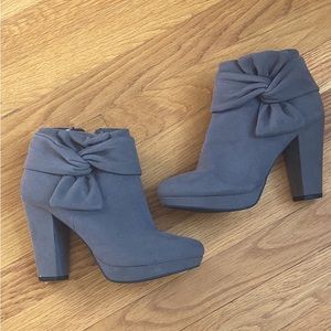Gray Suede Bootie
